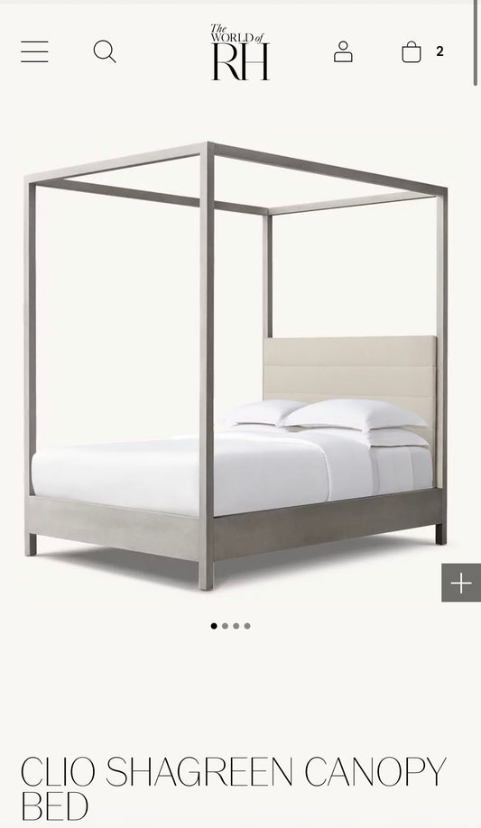 RH “Clio” Canopy Bed Full