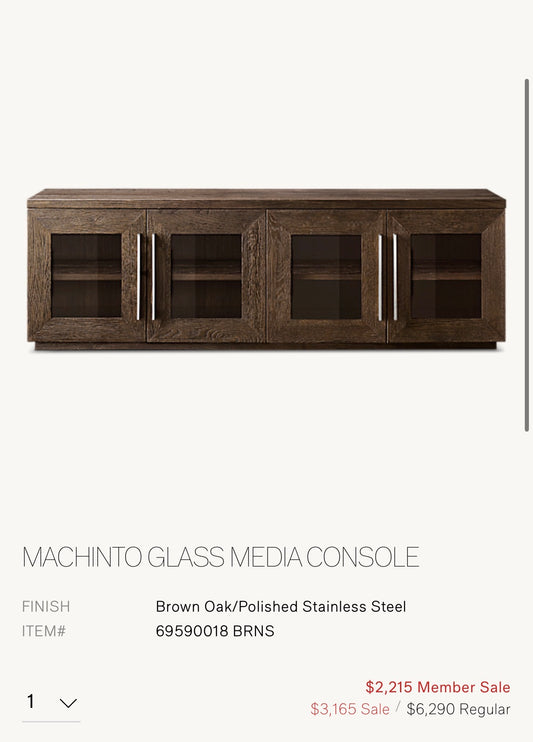 Restoration Hardware “Machinto” Media Console