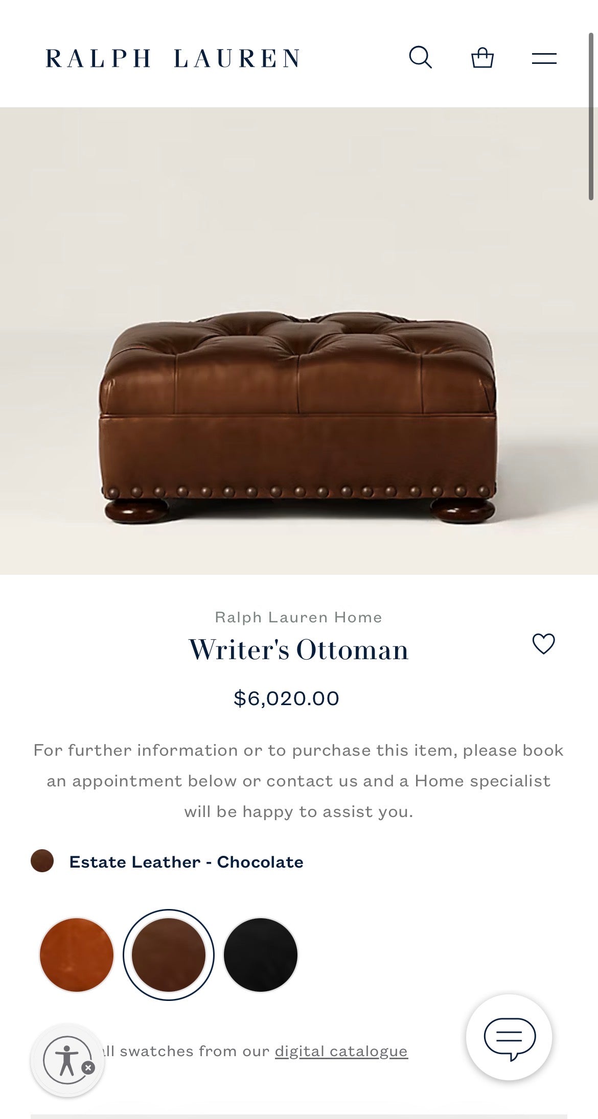 Ralph Lauren Writers Chair